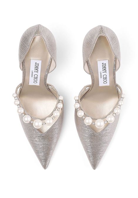 Silver wonderful pearl-embellished pumps Jimmy choo - women JIMMY CHOO | AURELIE85JSNMCRNWHT